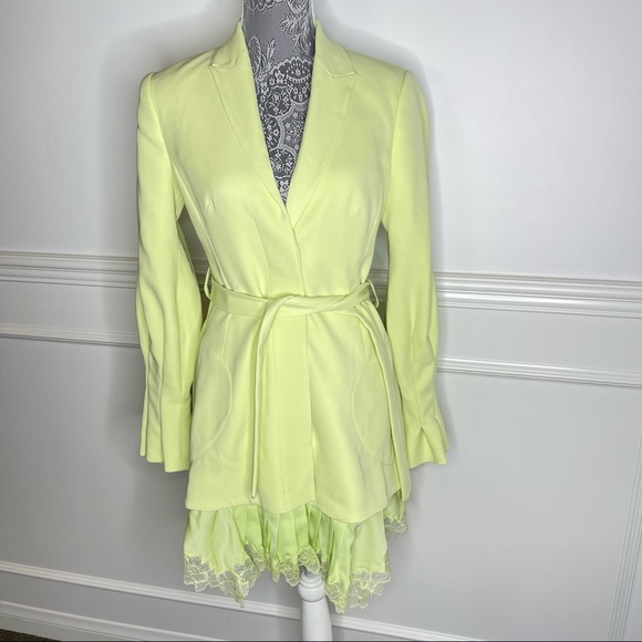 JONATHAN SIMKHAI Victoria Blazer Crepe Dress Pear - Picture 6 of 16